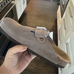 Birkenstock Men's Taupe Suede Loafers